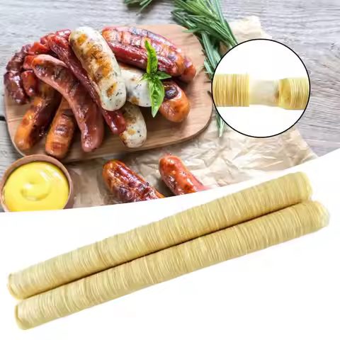 14mX26mm DIY Sausage Casing Roast Easy To Peel Dried Sausage Packing Casing Sausage Collagen Casings