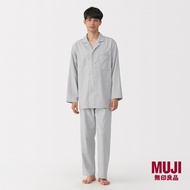 MUJI Men Side Seamless Flannel L/Slv Pajamas