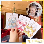 HC Cute Transparent 3D Girls Hair Ties 8 in 1 Fashion Hair Ties Love Star Character Korean Style Kid