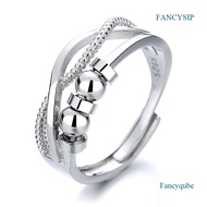 FANCYSIP Silver Anxiety Ring For Women 925 Sterling Silver Ring Fidget Rings For Anxiety Stress Reli