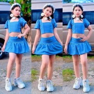 FARAH SQUARENECK TOP AND BALLON SKIRT TERNO FOR KIDS 7-9 years old |G22