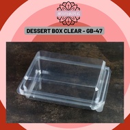 Transparent Dessert Box GB-47/ Kotak Kek/ Rectangle Clear Cake Tray/ Dessert Tray (50pcs/pack)