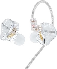 Hzsound White Snow New IEM HiFi in Ear Monitor Headphones,Resin drip molding Cover HiFi Wired Earbud