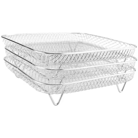 A65T 8 Inch Air Fryer Rack for Instant Vortex Air Fryer,for Philips,for COSORI Air Fryer,Square Thre