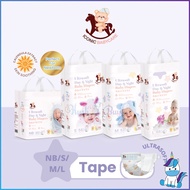 Iconic Babycare Ultrasoft Day & Night Baby Diaper TAPE (NB30/S56/M52/L48) | HUSHABUY