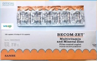 ORIGINAL BecomZet Multivitamin Vitamin C 750mg and Zinc (Strip isi 10