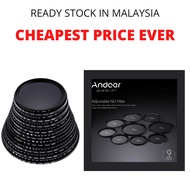 Ready Stock Andoer 49 52 55 58 62 67 72 77 82 ND Fader Neutral Density Adjustable ND2-ND400 Variable