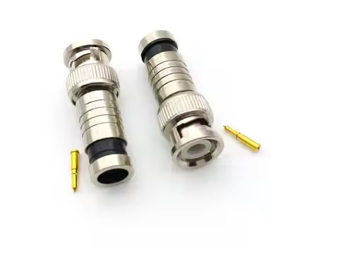 NEW 50 OHM BNC COMPRESSION Connector RG59/RG6 CCTV COAX CABLE COAXIAL