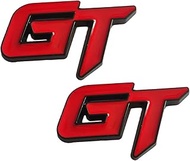 2X 3D Metal GT Logo Car Emblem Trunk Lid Badge Racing Sport Sticker Turbo Decal Replacement for Univ
