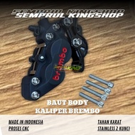 1 SET BREMBO 4P Stainless CNC CALIPER BOLT 2 Keys 2 Keys Probolt Indonesia