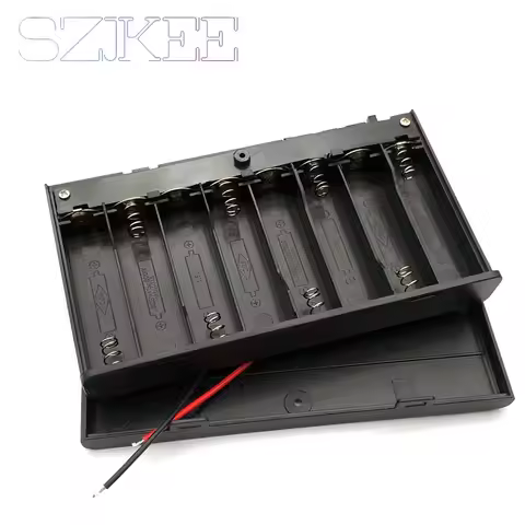 AA Battery Holder AA Battery Storage Case AA Plastic Box AA Battery Case With ON/OFF Switch with Cap