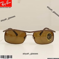 Kacamata Ray Ban Pilot Rb3339 61-17-125 Coklat Lensa Kaca UV400