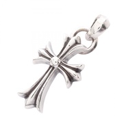 【二手】Chrome Hearts CH 十字架吊墜，TOP，帶吊環，925純銀，男士TOP，二手 B