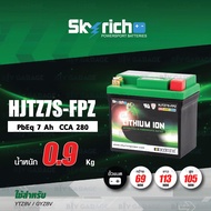 SKYRICH แบตเตอรี่ LITHIUM ION รุ่น HJTZ7S-FPZ ใช้สำหรับ YAMAHA รุ่น YZF-R3 / MT-03 / XMAX300 / Rebel