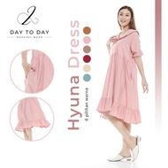 HYUNA Linen Ruffle Dress Top Button Ruffle Dress Maternity Nursing Dress Maternity Dress - Mediscrub