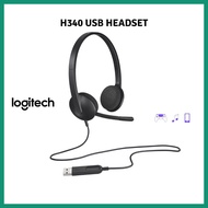 LOGITECH H340 Wired Headset, Stereo Headphones with Noise-Cancelling Microphone, USB, PC Mac Laptop 