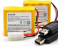 Coonyard (2-Pack) 9.6V 1000mAh NI-CD Rechargeable Battery Pack Replacement for HuanQi 781 728 RC 1:2