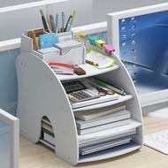 Office tabletop storage rack file organizer A4 paper multilayer rack desktop document storage shelf 