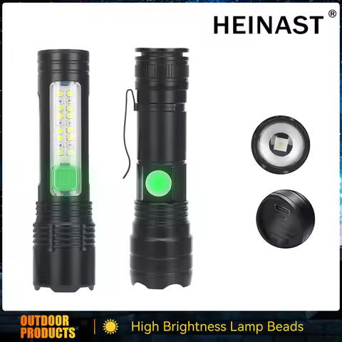 Portable Rechargeable LED Flashlight Super Bright Zoom Tactical Torch Spotlight Outdoor Camping Taze