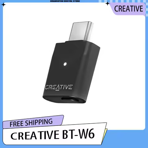 Creative BT-W6 Bluetooth 5.4 Audio Transmitter Lossless Decoding Desktop Computer Audio Output to Bl