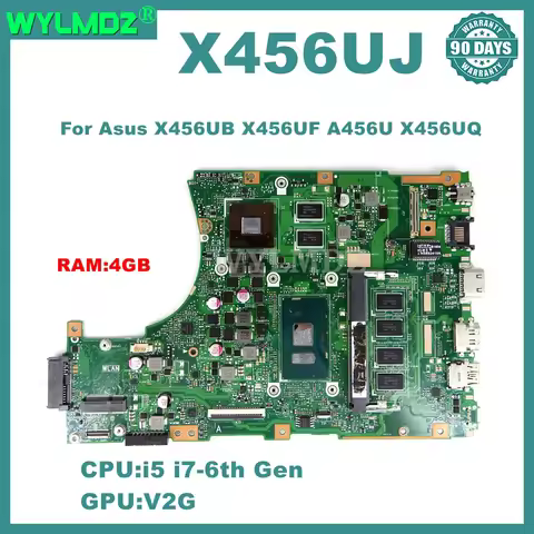 X456UJ Laptop Motherboard For Asus X456UB X456UF A456U X456UQ X456UV X456URK Mainboard i3/i5/i7-6th 