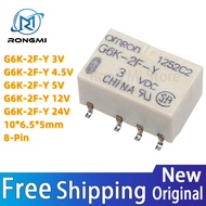 5Pcs/lot G6K-2F-Y DC 3V 4.5V 5V 12V 24V SMD Signal Relay 8PIN 10*6.5*5mm