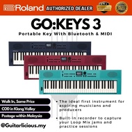 Roland GO:KEYS 3 Portable Keyboard with Bluetooth and MIDI ( RolandGO KEYS3 / GO-61K / GO-3 / GOKEYS