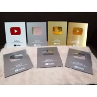 Acrylic YouTube Play Button Display with Personalized Name (WATERPROOF)