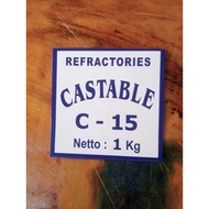 Portable Cement Refractory C-15 1 KG | Ready-to-Cast Fire Cement Heat Resistant 1500°C C C C | Furna