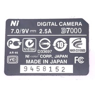 For Nikon D7000 Bottom Label Paper Body Number Paper Camera Number Paper Cameradigital sticker