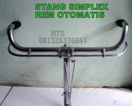 Stang simplex stir sepeda onthel simplex model rem ganda croom mulus tinggi dongklok