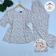 Đồ tole nữ quần dài 9 tấc đồ bộ lanh mặc nhà tay lỡ F21 VNXK (40-70kg) - Tiệm nhà Na