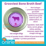 Grooviest Bone Broth Concentrate Beef/ Beef Stock Powder for Dogs and Cats 60g