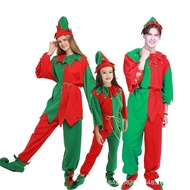 YADOU ครอบครัวชุดเข้ากันชุดลายเอลฟ์คริสต์มาสสำหรับเด็กและผู้ใหญ่ชุดคอสเพลย์ไฟประดับเทศกาล