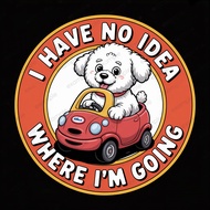 Car Stickers Magnetic Sign Glass Suction Dog i have no idea Beachon FRISE BICHON
