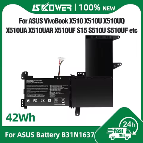 SKOWER B31N1637 Laptop Battery for ASUS VivoBook F510 F510U F510UA/UF F510QA 15/S15 X510 X510U X510U