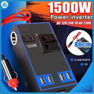 1500W Car Power Inverter 12V 24V To 220V Car Inverter charger 5v USB