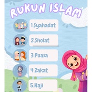 Islamic Pillar Educational Stickers for Children | 5 Pillars of Islam | Islamic Children's Learning 
