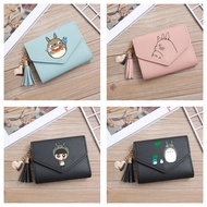 Cute Wallet Anime Totoro Wallet Student Wallet Women Purse Short Wallet Tassel Wallet Coin Purse Car