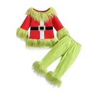 Green Goblin Cosplay Costume Grinch Kids Costume Performance Dress Party Wear