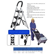 Solid 2 3 or 4 Step Foldable Steel Trolley Ladder/ Tangga Troli Keluli Lipat 2, 3 dan 4 Langkah Pepe