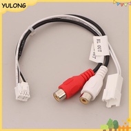 YU 8P RCA RR RL Audio Output MaleFemale Plug Cable Android Car Radio Multimedia Universal TS10 TS18 