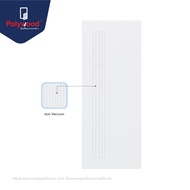 ส่งฟรี Polywood - ประตู uPVC รุ่น J-series PJR001 ผิวเสี้ยนไม้ เซาะร่อง Vacuum (สินค้า Pre-order 15