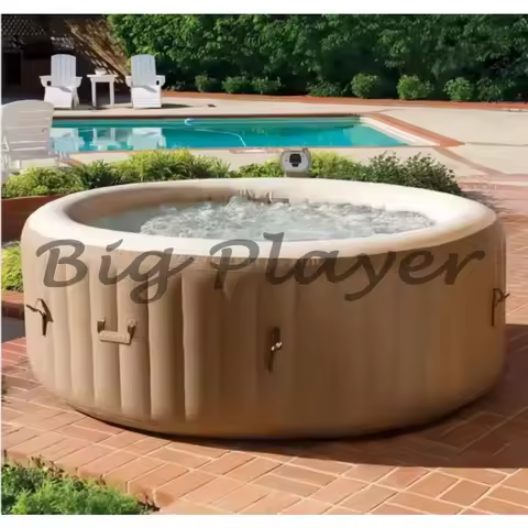 New Design Round Outdoor Massage Jacuzzi 4-6 People Garden Leisure Inflatable Jacuzzi Spa Hot Tub