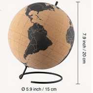 cod Cork Globe Holder Creative Office Desktop Decor DIY Globe Ornament Unique Message Board Softwood