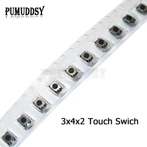 50PCS 3*4*2mm button switch 2PIN Patch touch switch SMD switch 3x4x2mm BXV