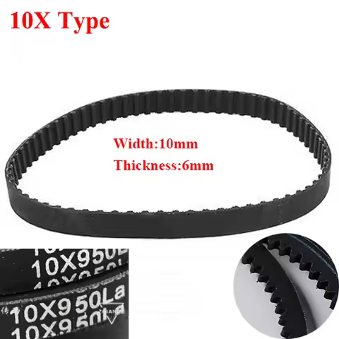 AV10X 975La 980La 990La 1000La 10mm Width 6mm Thickness Rubber Toothed Wegde Raw Edge Gogged Band Ti