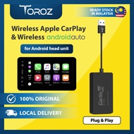 Wireless Apple Carplay Wireless Android Auto Adapter Dongle (Mfi Certified) TOROZ