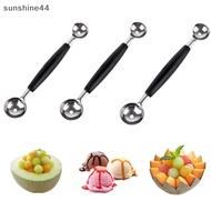 hin  Melon Watermelon Ball Scoop Fruit Spoon Ice Cream Sorbet Stainless Steel Double-end Cooking Tool Kitchen Accessories Gadgets nn