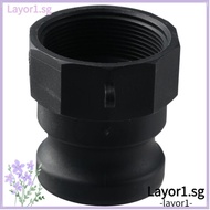 LAYOR1 2PCS Cam Lock Fittings, Polyethylene Black Hose Fitting, Convenient 2 Inch Quick Connect Tube